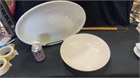 White platter and serving bowl