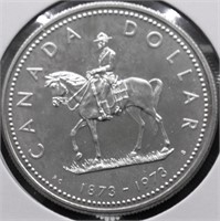 1973 CANADA SILVER DOLLAR GEM