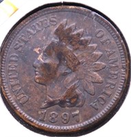 1897 INDIAN HEAD CENT VF