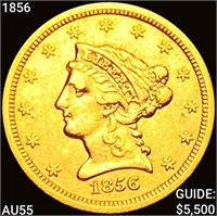 1856 $2.50 Gold Quarter Eagle CLOSELY UNCIRCULATED