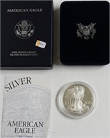 2000 PROOF SILVER EAGLE W BOX PAPERS