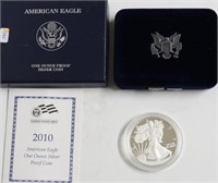 2010 PROOF SILVER EAGLE W BOX PAPERS