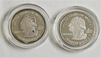 TWO 1/4 OZ .999 SILVER ROUNDS