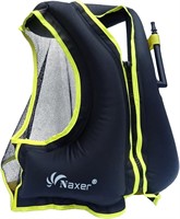 Adult Kayak Vest 90-200 lbs  Inflatable  Black
