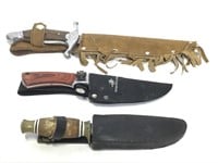 Winchester & Long Knifes With Sheaths