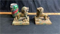 Heavy lion bookends