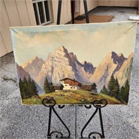 Mountain Landscape Signed Painting