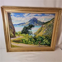 Mountain Path Signed Painting