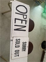 Open & Sorry Sold Out SIgns Lot