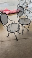 2) metal chairs