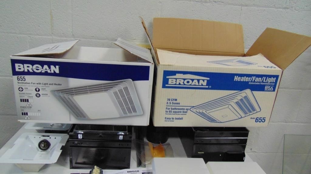 2 Broan Ceiling Exhaust Fans Untested