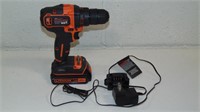 B&D 20V Cordless Drill w/Charger