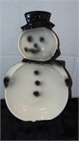 15” Snowman Ceramic Serving Bowl
