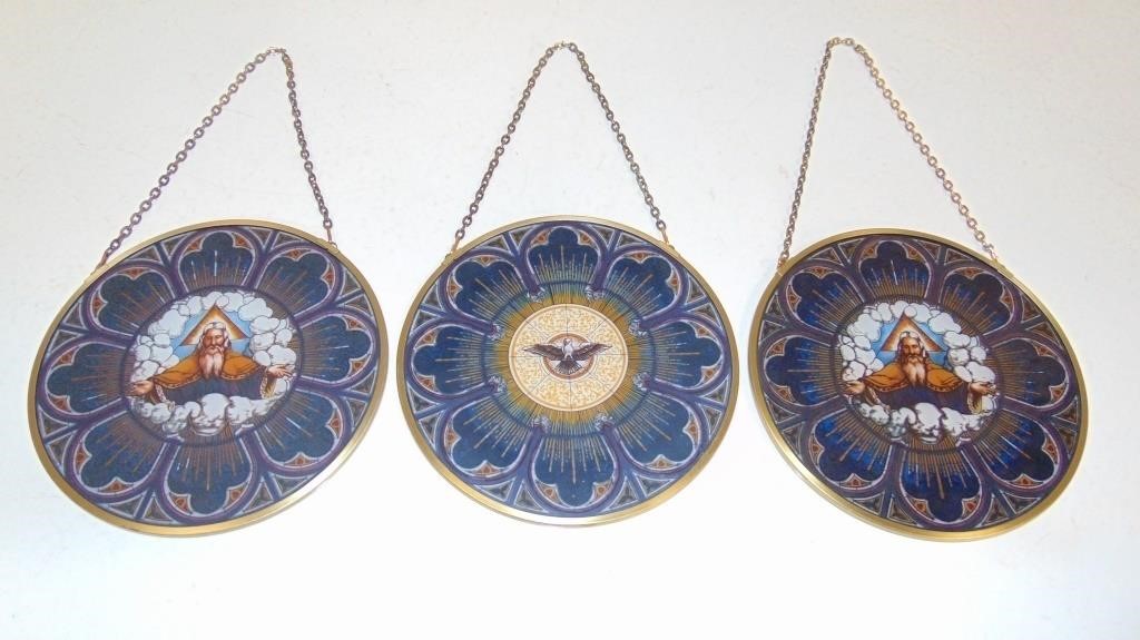 (3) 6.5” Stained Glass Sun Catchers