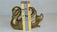 Solid Brass Duck Bookends, Heavy