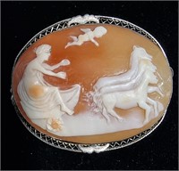 10K GOLD EARLY 20TH CENTURY CAMEO BROOCH