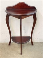 Wooden Two Tier Demilune Table