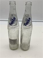2 Glass Fanta Pop Bottles