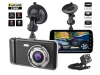 Full HD 1296P 4"IPS Dual Lens car recorder,