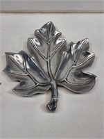 Bruce Fox Cast Aluminum Maple Leaf Snack Tray