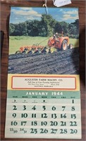 AUGUSTIN FARM MACHY. CO. ADVERTISING 1944 CALENDAR