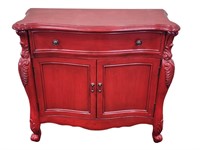 Ornate Red Painted Buffet