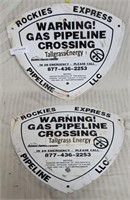 2 ROCKIES EXPRESS GAS PIPELINE WARNING SIGNS