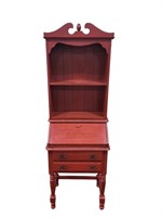 Red Painted 2 Piece Writing Desk