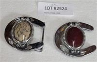 2 SOUTHWEST STYLE BELT BUCKLES