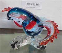 ART GLASS BIRD FIGURE PAPER WEIGHT