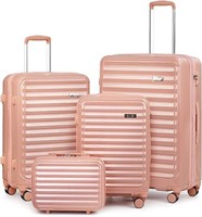 Coolife Luggage Suitcase 4 Piece Set expandable