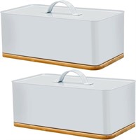 4 Pcs Bokon Modern Metal Bread Box with