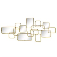 Gold Baeden 46" x 20" Decorative Metal Mirrored