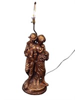 Large Guilded Figural Lamp