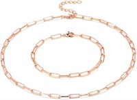 $13  14K Gold  16 Necklace+7 Bracelet  Rose
