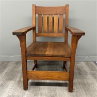 Mission Oak Arts and Crafts Armchair