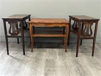 Three Wood Occasional Tables