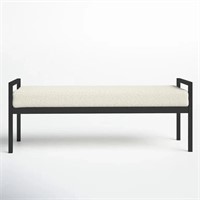 Loxe Sherpa Fabric Upholstered Bench