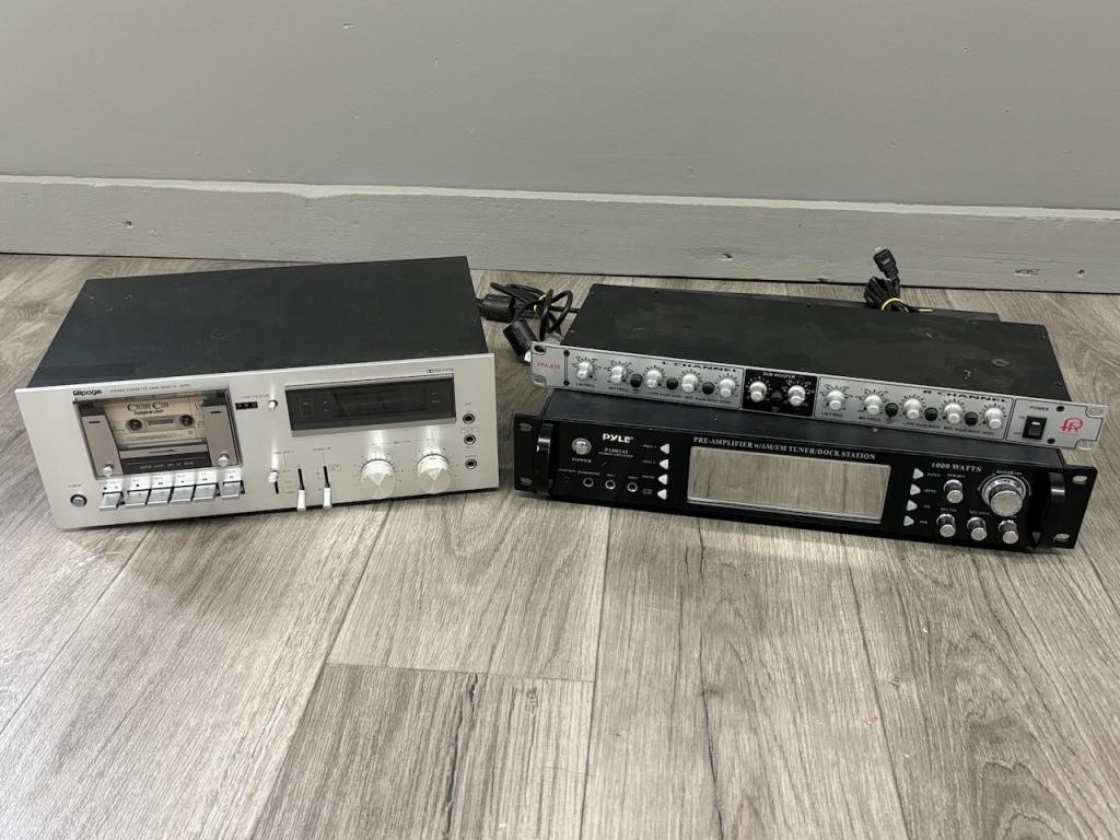 Trio of Vintage Electronic Equipment