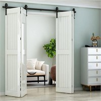 Paneled MDF Composite Double Bifold Barn Doors