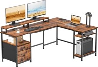 Furologee 66" L Shaped Computer Desk