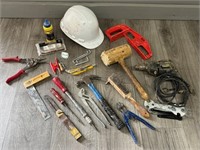 Assortment of Tools w/ Hard Hat