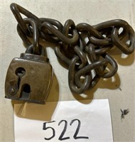 Vintage Lock w/ Chain— No Key