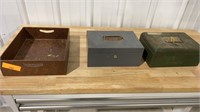 Two lock boxes, one w/key