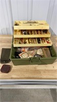 Old Pal tackle box and contents