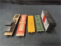 (5) Various Toy Train Cars, Plastic