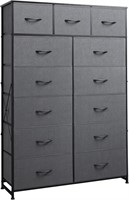 $96  WLIVE Tall Dresser  13 Drawers  Dark Grey