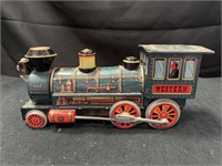 Vintage Tin Train Locomotive Toy