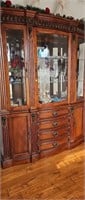 Dining Room China Cabinet w/ Drawer Contents