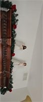 2 China dolls and Decor on top of cabinet